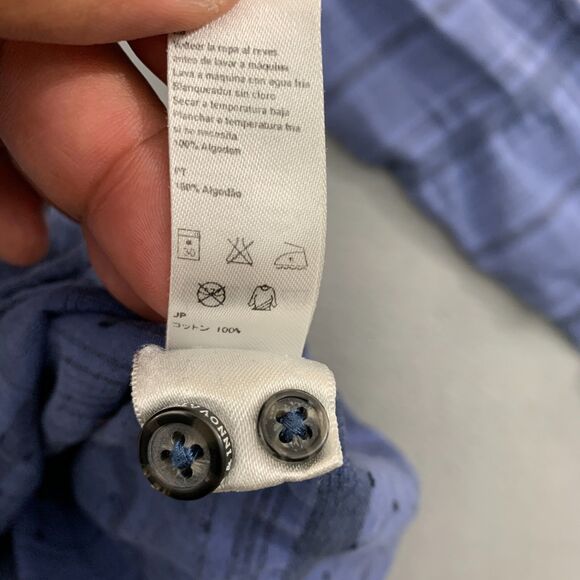 Vissla Button Shirt Mens Large Blue Long Sleeve Cotton - Picture 15 of 16